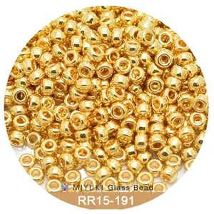 Japon Premium Miyuki yuvarlak Rocailles 15/0 boncuk 1.5 Mm [19 renk metalik parlaklık] 10g paketi
