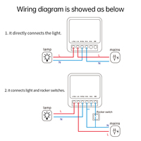 SIXWGH Module Relais Interrupteur Dissociable 1/2/3/4 Gang Tuya Wifi Zigbee Intelligent sans Fil Télécommande Maison Automatisation Commande Vocale Alexa