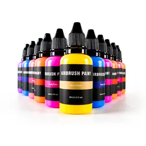 Fluorescerende Acrylverf Set Van 6 Kleuren | 4 Oz Flessen | Student Neon Kleuren Acryl Schilderij Pak Ambachtelijke Verf Voor Kunstenaars