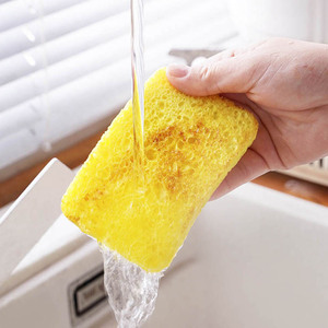Wood pulp <b>sponge</b>, kitchen dishwashing <b>sponge</b> block, household dishwashing and pot scrubbing cloth, scouring pad, cleaning - Product Image 4