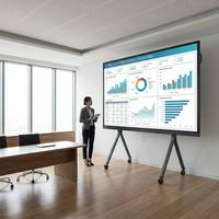 Écran LED COB intégré de 135 pouces, luminosité de 600 nits, support mobile en option pour les bureaux d'entreprise