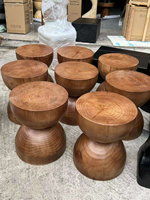 Table d'appoint en bois de Mgo massif de conception moderne faite à la main avec chaise à roulettes pour salon, surface de tapis, meubles de maison