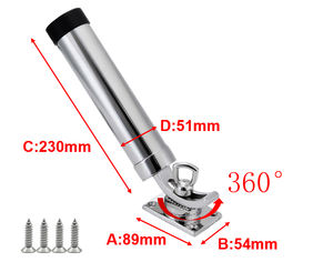 <span class=keywords><strong>Support</strong></span> de canne à pêche Portable <span class=keywords><strong>pour</strong></span> bateau, réglage à 360 degrés ss316 - Product Image 4