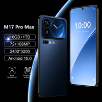 Smartphone Android M17 ProMax de Qualité Originale, 16 Go + 1 To de Stockage, Processeur Dix Cœurs, Système d'Exploitation Android 15