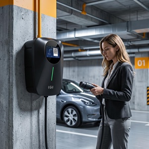Cargador de Pared para Vehículos Eléctricos de 7kW, 11kW, 22kW, Ajustable, con Tipo 1/Tipo 2, Pistola Simple/Doble, 4G+Bluetooth, IP55/IP65, ABS V0, CE - Product Image 4