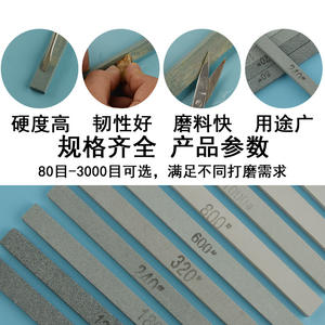 Tira de piedra de afilar Moliheng 6x12x150mm, grano 120, verde, de carbono, rectangular, para pulido de jade, moldeado, rectificado de metales, abrasivos. - Product Image 3