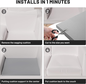 دعم وسادة الأريكة للمقعد المترهل إصلاح الوسائد المترهلة بسرعة تصميم منحني دعم رغوة الذاكرة - Product Image 4