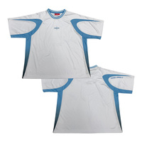 Maillot de football personnalisé en polyester à manches chauve-souris, tissu épissé, broderie, impression par transfert thermique, séchage rapide, style rétro