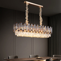 Plafonnier Lustre LED Moderne en Cristal de Luxe Gouttes de Pluie pour Salon