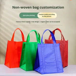 Sac fourre-tout non tissé personnalisé haut de gamme grande capacité imprimé par transfert thermique 3D épaissi avec poignée longue - Product Image 1