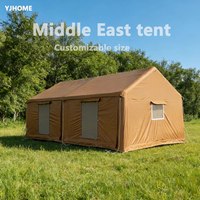 Tente de camping gonflable portable à installation rapide en 1 minute, étanche 3000 mm, résistante au vent niveau 8, tente de glamping à structure pneumatique, taille personnalisée