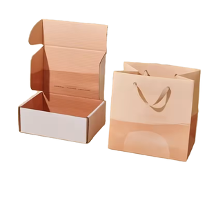 Caja de Cartón Corrugado con Impresión Degradada Personalizada, con Bolsa de Regalo de Papel a Juego, Empaque de Regalo Personalizado con Logotipo para Ropa y Cosméticos - Product Image 1