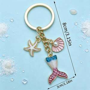 Antique Silver Plated Fish Shaped Key Ring Sea Animal Metal <b>Keychain</b> <b>Custom</b> Design Aquarium Souvenir Gifts Bulk - Product Image 2