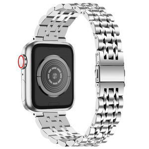 สายนาฬิกาสแตนเลสสตีล Seven Beads,สายนาฬิกาสำหรับ <span class=keywords><strong>Apple</strong></span> <span class=keywords><strong>Watch</strong></span> ซีรี่ย์<span class=keywords><strong>7</strong></span> 6 5 4 3 2 1ขนาด41มม. 45มม. 40มม. 44มม. - Product Image 4