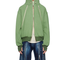 XJYD Hoodies Usine Personnalisé Goutte D'épaule Vêtement Teint Français Terry Vestes Vert Technique Streetwear Casual Hommes Hoodies