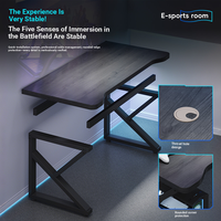 Conjunto de Silla y Escritorio para Juegos con Altura Ajustable, Escritorio de Computadora de Madera con Diseño Ergonómico para Oficina en Casa, Sala de Estudio, Muebles para Gamers