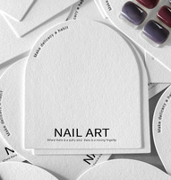 Carte de papier pour ongles personnalisée de haute qualité Bijoux de carte de remerciement Papier spécial avec logo en feuille d'or