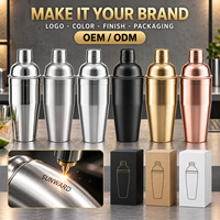 Shaker professionnel en acier inoxydable réutilisable de 250/350/550/750 ml, shaker conique pour mélanger les boissons, shaker à martini, shaker pour barman