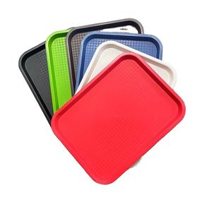 Modern Design Eco-Friendly <b>Plastic</b> Restaurant Food <b>Tray</b> Rectangular PP Dish <b>Tray</b> for Canteen Party Serving Thickened Food Plate - Product Image 1