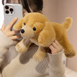 Jouet en peluche pour chien avec plusieurs oreilles brunes réalistes, simulation de chien en peluche, broderie personnalisée - Product Image 2