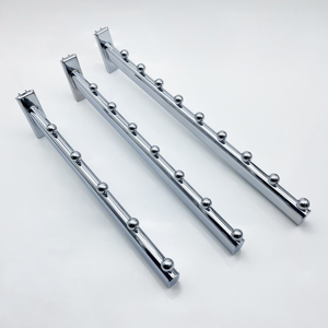 [MSMX] Toko Pakaian 15*30Mm Oval Tabung 5 Sampai 9-Bead Miring Tegak <span class=keywords><strong>Post</strong></span> Gantung Display Hook untuk 2 ''Saluran Berlubang - Product Image 2