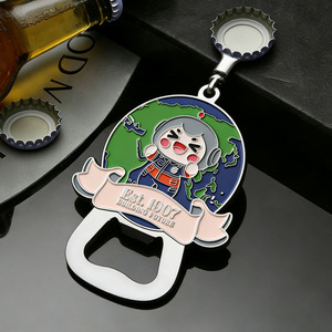 Décapsuleurs porte-clés <span class=keywords><strong>en</strong></span> métal personnalisés, thème dessins animés et bandes dessinées, pour le team building d'entreprise, les fêtes et les restaurants - Product Image 1