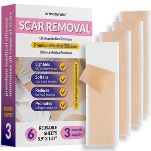 Gel <span class=keywords><strong>Skin</strong></span> Tones Crème Anti-Uv Réutilisable Meilleures Feuilles de Cicatrices Chéloïdes en Silicone Pour les Vieilles Cicatrices - Product Image 2