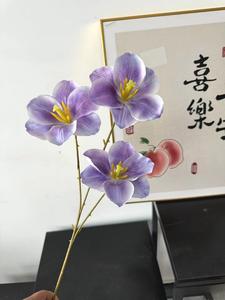 Venta al por mayor púrpura boda artificial <span class=keywords><strong>y</strong></span> flores decorativas para el Día de San Valentín graduación Día de la madre-diseño de rama de hoja - Product Image 4