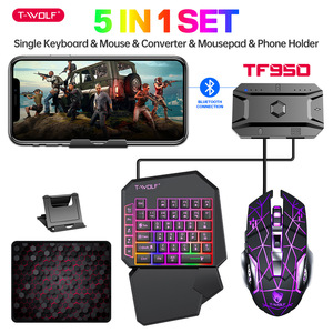 One Handed Gaming <b>Keyboard</b> Wired Compact Mechanical Feel RGB Backlit Keypad with Mouse and Docking Pad - Product Image 4