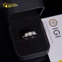 Bijoux fins, bague de mariage en argent sterling 925 certifiée IGI, diamant rond brillant de couleur D, diamant de laboratoire, bague de fiançailles pour femme