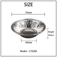Mini-Eierkuchenformen Einweg-Aluminiumfolie-Behälter Backförmchen für Cupcakes Muffins Kuchen Heißluftfritteuse-Formen - Kleine Größe für Bäckereien