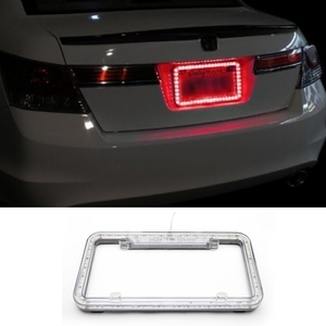 กรอบป้ายทะเบียนรถแบบกำหนดเองได้ฝาครอบป้ายทะเบียนอะคริลิคไฟ LED สีรถยนต์ - Product Image 5