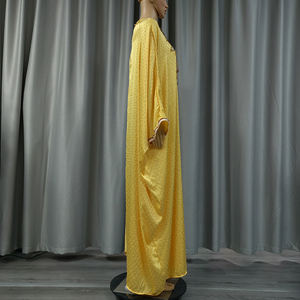 Abaya musulmana para mujer, vestidos largos, colgante de cuello en V de Dubái, Mangas de murciélago, vestido de caftán africano de pavo, moda BouBou Dashiki Canga - Product Image 4