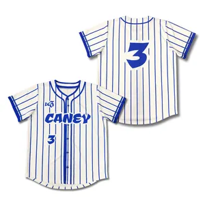 Setelan celana Jersey tim Strip klasik desain sublimasi kustom seragam bisbol