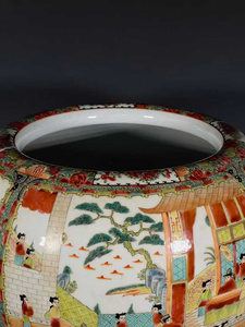 Jarrón <span class=keywords><strong>de</strong></span> Peces/Jardinera/Maceta <span class=keywords><strong>de</strong></span> <span class=keywords><strong>Porcelana</strong></span> <span class=keywords><strong>China</strong></span> Famille Rose, Maceta <span class=keywords><strong>de</strong></span> Cerámica con Paneles <span class=keywords><strong>de</strong></span> Rosas Pintadas a Mano, <span class=keywords><strong>Canton</strong></span>/Medallón <span class=keywords><strong>de</strong></span> Rosas - Product Image 5