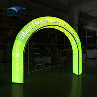 Arche publicitaire extérieure personnalisée en aluminium avec éclairage LED intégré, pliable, pour événements, distributeurs, carnaval, foire nocturne