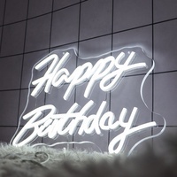 Enseigne néon LED Joyeux Anniversaire pour le commerce électronique transfrontalier, Lettre LED Joyeux Anniversaire pour la décoration de fête