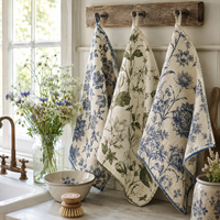 Serviette de cuisine en coton crêpe à impression numérique Vigreat pour Thanksgiving, serviette de cuisine personnalisée, décoration de fête, faible MOQ, prix d'usine