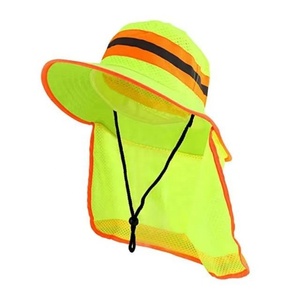 قبعات ناعمة ومريحة للعمل بحافة عريضة رقبة Upf50 + قبعات صيد عالية الوضوح وقبعات دلو آمنة عاكسة - Product Image 6