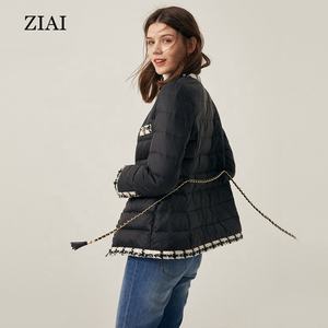 Venta al por mayor luz fragante viento abajo chaqueta <span class=keywords><strong>mujer</strong></span> corto blanco <span class=keywords><strong>ganso</strong></span> abajo moda coreana cálida chaqueta de invierno - Product Image 2