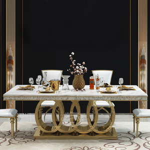 طاولة الزفاف مرآة الزجاج حبيبته أثاث طاولة الزفاف الموردين الصين الفاخرة الذهب - Product Image 4
