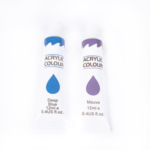 Pas cher En Gros Individuel 12ml Peinture Acrylique Pigment <span class=keywords><strong>Tube</strong></span> pour Enfants Artisanat Créatif Passe-Temps Sans Emballage Couleurs - Product Image 6