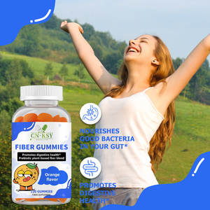 Gommes de fibres prébiotiques à base de plantes pour la santé <span class=keywords><strong>digestive</strong></span>, soutien de la <span class=keywords><strong>flore</strong></span> intestinale, délicieux goût d'orange, 120 unités, complément <span class=keywords><strong>alimentaire</strong></span> - Product Image 3