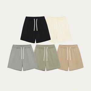Short à boucle pour homme 340G 100% coton couleur unie style sport ample taille élastique-pour le printemps et l'été - Product Image 6