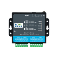 Servidor de Dispositivos Seriales RS232 de 4 Canales, Gateway Modbus TCP a Ethernet para Adquisición de Datos PLC