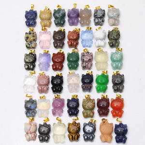 Ciondolo Collana <span class=keywords><strong>Hello</strong></span> <span class=keywords><strong>Kitty</strong></span> in Argento 925 e Cristallo 2cm all'Ingrosso, Ciondolo Gatto in Cristallo con Gemme Naturali Miste per Regalo - Product Image 6