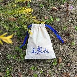 Promotional Reusable Cotton <b>Drawstring</b> <b>Pouch</b> Custom Logo Gift Bag with Natural Color - Product Image 2