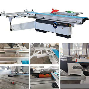 Haute Précision 45/90 °   Scie à panneaux, dégauchisseuse, dégauchisseuse à mortaiser avec double lame de scie et table coulissante pour la découpe du bois - Product Image 3