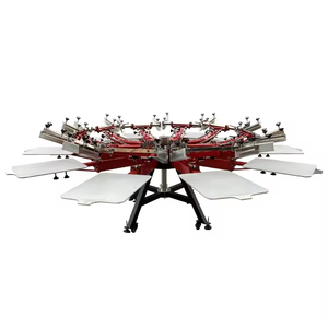 Extreme <strong>Multicolor</strong> 10 Color Rotary Micro Registration <strong>Screen</strong> Printer Semi-Automatic <strong>Machine</strong> With Side Clamps And Block System - Product Image 3