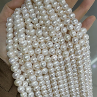 Perles d'eau douce naturelles Muses Jewels en promotion – Perles en vrac, blanches, rondes, à trou droit, idéales pour la fabrication de bracelets